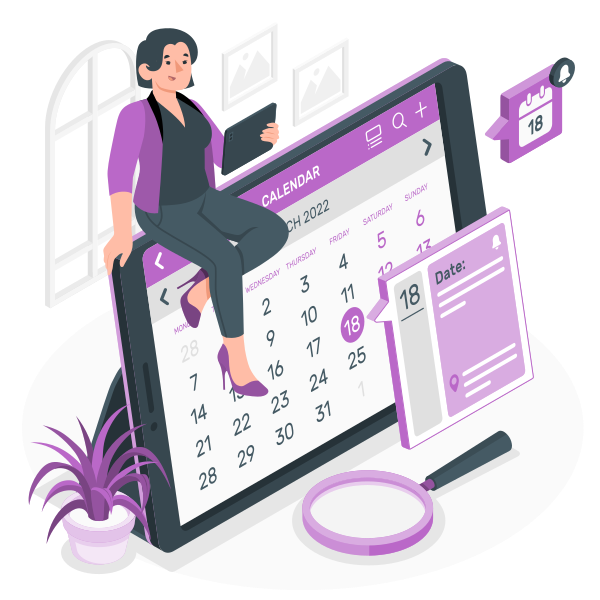 Online booking illustration